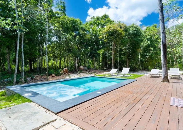 Luxury Jungle Retreat - 4 Bedroom With Private Pool And Cenote - Fits 14 Puerto Morelos